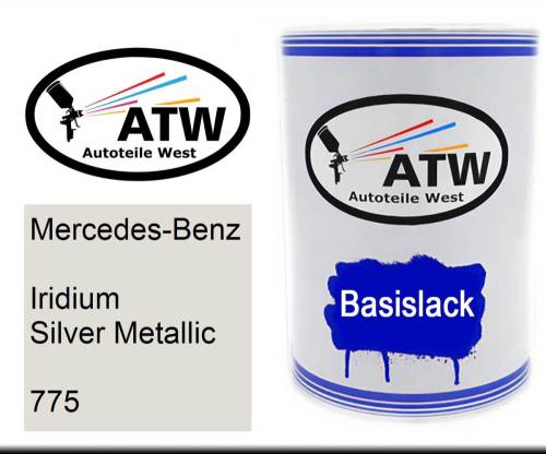 Mercedes-Benz, Iridium Silver Metallic, 775: 500ml Lackdose, von ATW Autoteile West.